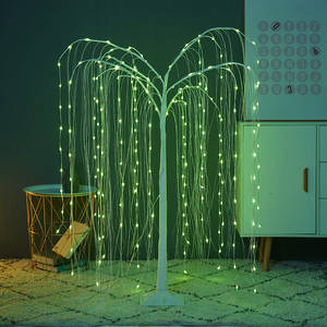 Éclairage d'arbre de saule pleureur LED extérieur intelligent RVB, lumières de Noël pour événements, décoration d'arbre de saule lumineux - Product Image 5