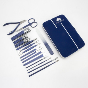 <span class=keywords><strong>Set</strong></span> <span class=keywords><strong>Professionale</strong></span> di Strumenti per Manicure e Pedicure in Acciaio Inox con Tronchesine, Lima e Custodia in Pelle PU - Product Image 2