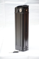 Boîtier de batterie universel pour vélo électrique ALX050, argenté, vertical, antichoc, 36V-72V, pour packs de batteries au lithium 18650/21700, en ABS et alliage d'aluminium