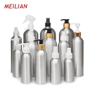 40ml 120ml 200ml 500ml 1000ml Silver Round Metal Aluminum Bottle Recycled Aluminum Cosmetic Bottle - Product Image 1