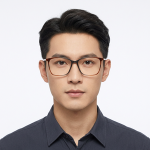 Rectangle Full Rim <b>Eyeglasses</b> <b>Frames</b> Solid Color Anti-Uv For Men Adults Daily Wear - Product Image 1
