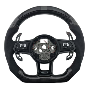 Volante Deportivo Popular al por Mayor de Fibra de Carbono y Alcántara con LED para Volkswagen Golf 7.5 GTI - Product Image 1
