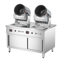 Máquina Automática para Saltear Alimentos para Cocina de Restaurante, Robot Wok, Cocina Comercial a Gas y Eléctrica, Equipo para Chef de Arroz Frito