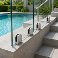 Pince à verre en acier inoxydable 304 316 de haute qualité pour poteau de garde-corps en verre et balustrade de balcon, garde-corps d'escalier