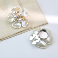 Couvre-boutons de luxe pour vêtements, en forme de fleur, avec strass, boutons de manchette, couvre-boutons tortue, sans couture, pour chemises