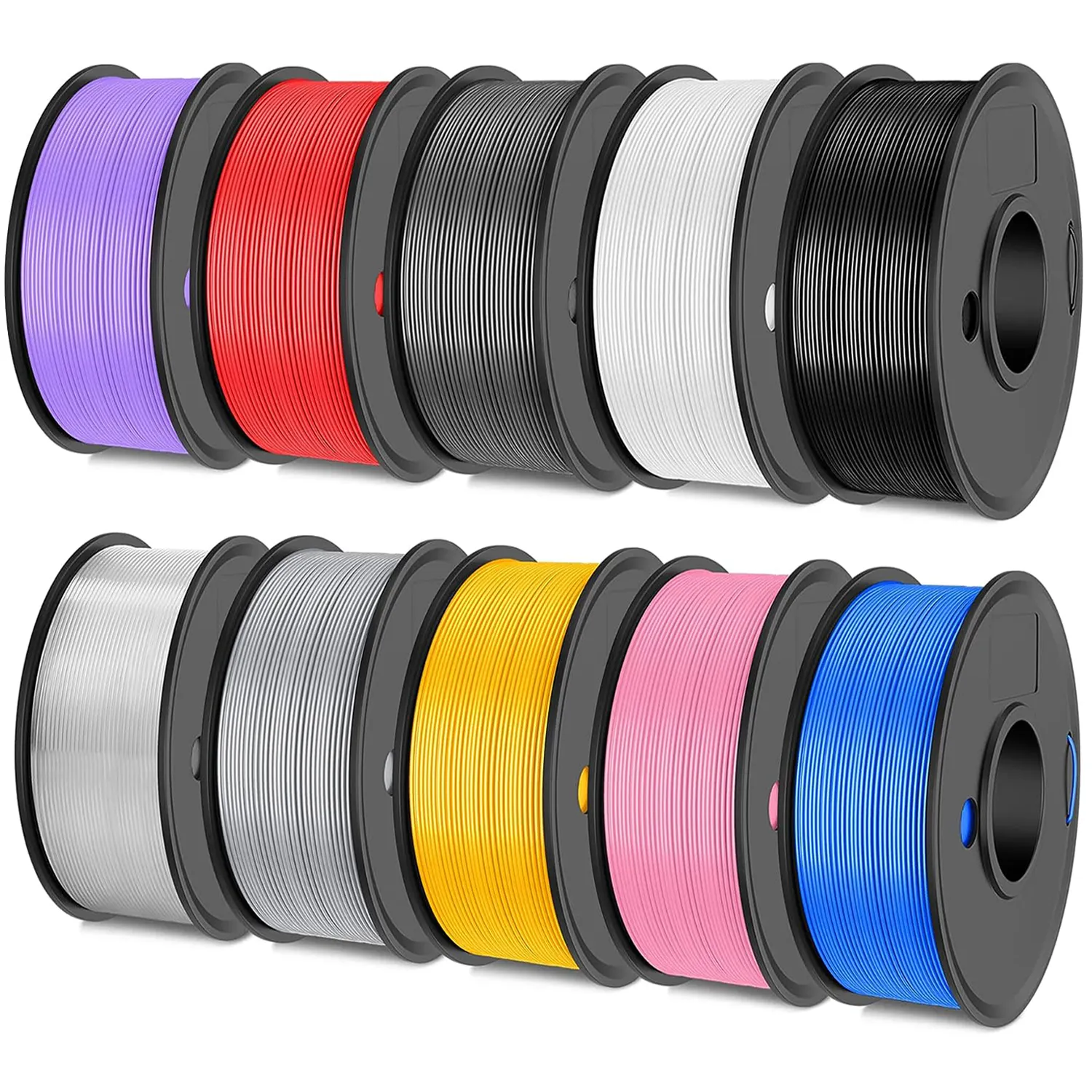 1kg 3kg 1.75 2.85mm filamento per stampa Abs filamento metallico Pla filamento per stampante 3D a 15 colori