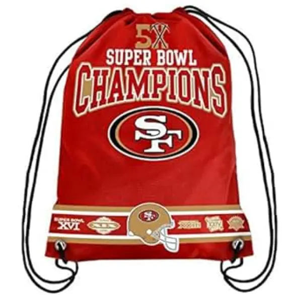 Высококачественный пользовательский Сан-Франциско 49ers рюкзак с кулиской для макияжа сумка спортивный рюкзак для спортзала