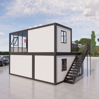 Maison de bureau modulaire personnalisée, durable, à montage rapide, économique, en acier, type conteneur