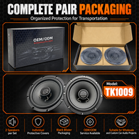 Set Speaker Audio Mobil Koaksial 6.5 Inch Canggih 30W RMS 120W Peak 90dB 60-20KHz 4 Ohm Kerucut Kevlar Anyaman Dengan Grille Tweeter