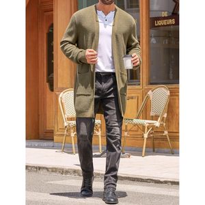 2025สเวตเตอร์คาร์ดิแกนถักแบบลำลองคอวีสำหรับผู้ชายเสื้อกันหนาวแบบเปิดด้านหน้ามีกระดุมปักลายสำหรับฤดูใบไม้ร่วง - Product Image 2