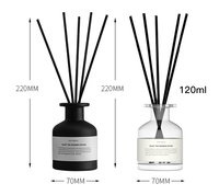 Bouteille en verre personnalisée de 120ml, désodorisant de maison, marque privée, diffuseur de roseaux d'arôme de luxe