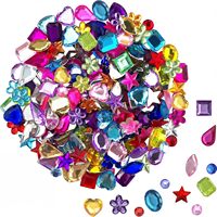 Strass en acrylique G&J à dos plat, formes mélangées 6-13mm, pour nail art, décorations de fête pirate d'Halloween
