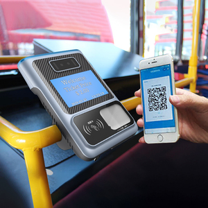Validateur de billets sans contact IP65 avec NFC, code QR et GPS pour la gestion des navettes d'entreprise et des bus scolaires, collecte automatique des tarifs - Product Image 1