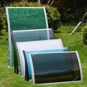 Tettoia Moderna <span class=keywords><strong>in</strong></span> <span class=keywords><strong>Policarbonato</strong></span> Solido, <span class=keywords><strong>Copertura</strong></span> per Balcone Esterno con Staffa <span class=keywords><strong>in</strong></span> Alluminio Impermeabile - Product Image 4