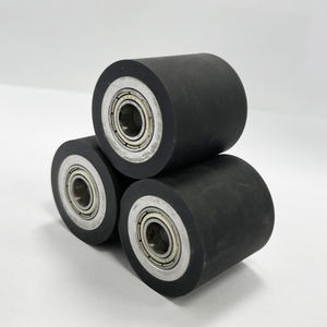 بكرة مصنعة غير قياسية مطلية بالبولي يوريثان مقاومة للاهتراء بكرة سيليكون عالية الحرارة - Product Image 3