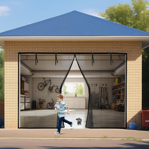 Rideaux de porte pour garages, en fibre de verre, anti-moustiques, filets de garage, rideaux de porte magnétiques pour garages - Product Image 1