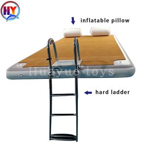 Muelle de plataforma <span class=keywords><strong>flotante</strong></span> inflable DWF de buena calidad de fábrica con <span class=keywords><strong>escalera</strong></span> dura para pesca plataforma de agua de ocio con <span class=keywords><strong>precio</strong></span> barato - Product Image 2