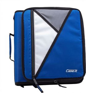 Free Sample BSCI Hot Sell Round Ring 3Inch Zipper Binder 3 Round Rings Binder with <b>Expanding</b> <b>File</b> and Shoulder Strap Bag - Product Image 1