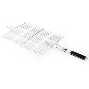 Portable en acier épais maille <span class=keywords><strong>grille</strong></span> support cuisine extérieure BBQ griller filet fil poisson gril panier <span class=keywords><strong>pour</strong></span> pique-niques et Barbecues - Product Image 4