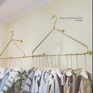 Minimalist Metal Wall-mounted Coat <b>Rack</b> Hanging Golden Clothing Display Stand for Women's Home Bedroom Furniture - Product Image 1