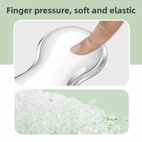 Repose-poignets ergonomique en silicone transparent style anime pour clavier, coussinet en gel confortable pour la frappe, support de clavier antidérapant et rafraîchissant