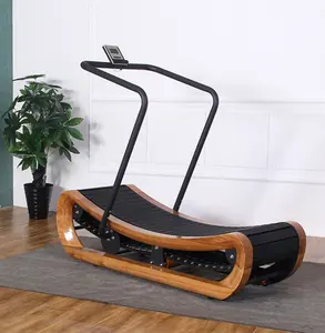 Kommerzielles Fitness studio Holz laufmaschine Fitness geräte Home Unpowered Curved Laufband