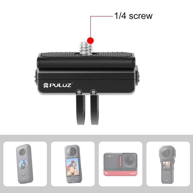 PULUZ Magnetic Quick Release Base Mount for Insta360 Ace 1/4" Thread Adapter for Selfie Stick Tripod