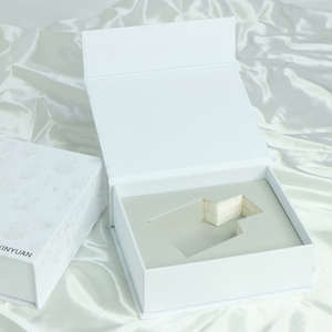 Custom Logo White Rigid Cardboard Magnetic Gift Box Book Shape with Embossing for Loose Powder <b>Face</b> Cream Nail <b>Polish</b> Oil & Eye - Product Image 3
