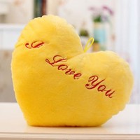 Kustom grosir diskon besar-besaran hadiah Hari Valentine aku mencintaimu bentuk hati bantal bercahaya kreatif bersinar mainan LED cahaya mewah mainan