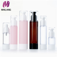 Bán Buôn 15Ml 30Ml 50Ml 100Ml Nhựa Rỗng Rõ Ràng Hổ Phách Hồng Không Có Không Khí Mỹ Phẩm Bơm Lotion Chai Xịt