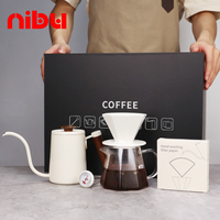 NIBU Barista ensemble d'outils Pour verser sur la cafetière, Kit de goutteurs de cafetière, ensembles de thé à café Pour cadeau