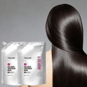 Mascarilla Capilar Reparadora, Suavizante e Hidratante con Queratina y Colágeno Herbal Orgánico YOGI CARE para Cabello Dañado - Product Image 1