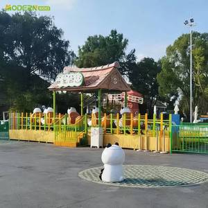 Manège miniature Panda pour enfants, pour l'intérieur et l'extérieur, avec toboggan et montagnes russes - Product Image 6
