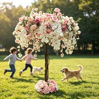 Arbre de fleurs artificielles en rose, centre de table écologique pour mariage, idéal pour la remise des diplômes, Noël, Nouvel An, Halloween, la Saint-Valentin