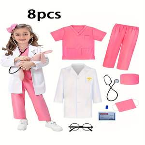 Juego <span class=keywords><strong>de</strong></span> niños para niños pequeños, traje quirúrgico <span class=keywords><strong>de</strong></span> médico, uniforme, conjunto <span class=keywords><strong>de</strong></span> disfraz <span class=keywords><strong>de</strong></span> Cosplay para niños y niñas, disfraz <span class=keywords><strong>de</strong></span> Halloween - Product Image 1