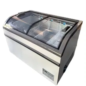 New style commercial ice cream freezer with direct cooling for supermarket retail stores deep chest freezer
