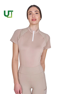 Camiseta <span class=keywords><strong>Polo</strong></span> de Equitación para Mujer con Cierre de Cremallera, Diseño Nuevo y Personalizado OEM - Product Image 5
