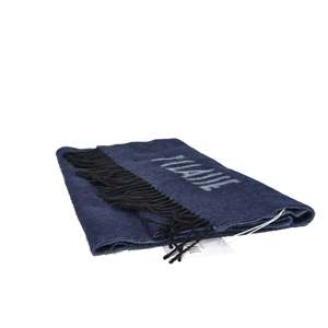 Écharpe pour femme Alviero Martini, bleue, tricotée avec des franges - Product Image 4