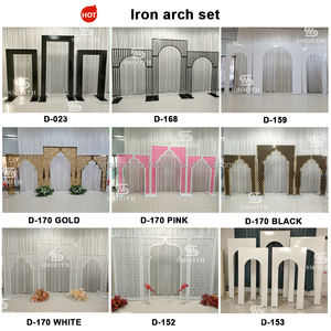 LEDA Modern Detachable Rhombic Metal Backdrop Black Iron <b>Frame</b> for <b>Wedding</b> & Birthday Parties-New Arrival - Product Image 5