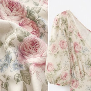 Abito Lungo Personalizzato OEM con Logo, Stampa Floreale Giardino di Rose Inglese, Maniche a Sbuffo, Stile Romantico, Vestito Floreale <span class=keywords><strong>da</strong></span> Donna - Product Image 2