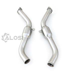 Pour Infiniti Q50 Q60 3.0T VR30 Downpipe 2016-2024 |   Collecteur d'échappement sans catalyseur en acier inoxydable 304 avec espaceur O2, montage direct - Product Image 3