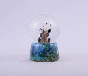 Handmade Resin Hand-painted Animal Panada Sculpture <b>Snow</b> Globe Traditional Statue JARLL Brand Collectible for Christmas Chinese - Product Image 2