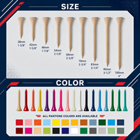 Tees de golf en bambou personnalisables, écologiques et durables, impression de logo, OEM/ODM, prix direct usine, emballage en vrac