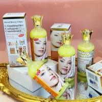 Sérum Visage Éclaircissant au Collagène et à l'Acide Hyaluronique 100ml, Liquide Anti-Âge Coréen Bio Personnalisé au L-Glutathion pour Blanchiment de la Peau