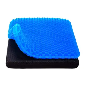 Cojines de asiento con relleno de látex, antideslizantes, suaves y cómodos, para masaje al aire libre y oficina, de gel elástico en forma de panal, gran oferta