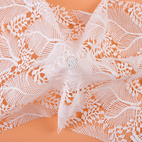 Tissu blanc brodé d'oeillets en mousseline de soie suisse Vêtements pour femmes Tissus en tulle brodé de fleurs Tissu en dentelle de luxe