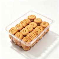 Boîte à collation en plastique empilable avec couvercle en PET transparent, conteneur alimentaire, personnalisation OEM, HGF140A, épaisseur 0,3 mm