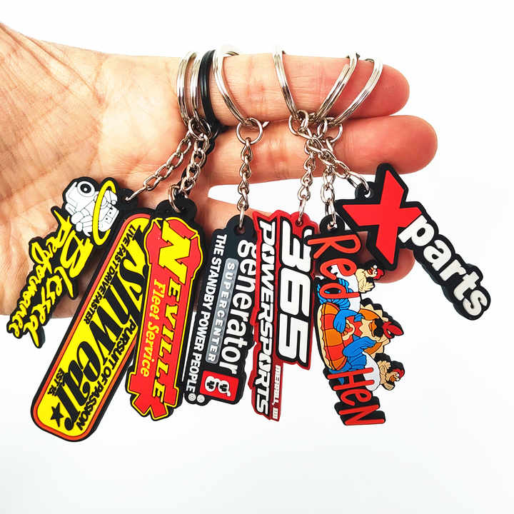 Wholesale Cheap Customized PVC Rubber Keychain with Logo