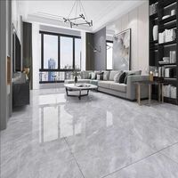 Carreaux de sol en porcelaine de Foshan 600x600, carreaux de sol intérieurs gris, motif marbre, antidérapants, émaillés, carreaux de sol 60x60