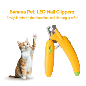 Coupe-ongles pour animaux de compagnie (chats et chiens) avec indicateur LED de ligne sanguine et poignée incurvée confortable - Product Image 3